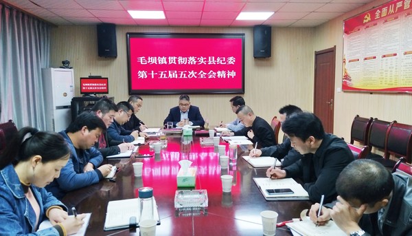 4月18日,毛坝镇召开党委扩大会,贯彻落实县纪委第十五届五次全会精神。.jpg